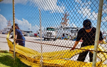 U.S. Coast Guard crews prepare for Typhoon Bavi