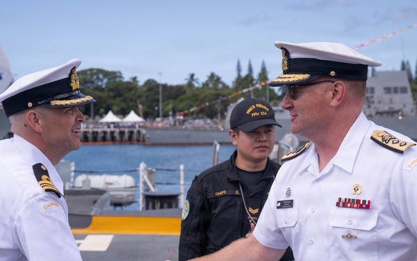 RCN Halifax Class Frigate Regina (FFH 334) Welcomes Aboard Royal Canadian Navy Admiral