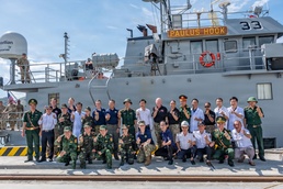 Pacific Friendship 2026 and Pacific Partnership 2026 conduct mass casualty drill aboard U.S. Army Runnymede-class landing craft utility ship USAV Paulus Hook (LCU 2033) in Vietnam