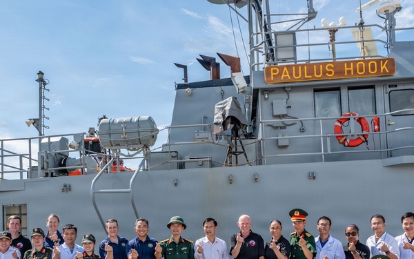 Pacific Friendship 2026 and Pacific Partnership 2026 conduct mass casualty drill aboard U.S. Army Runnymede-class landing craft utility ship USAV Paulus Hook (LCU 2033) in Vietnam