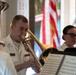 U.S. Navy Band Brass Quintet perform at New York Stock Exchange