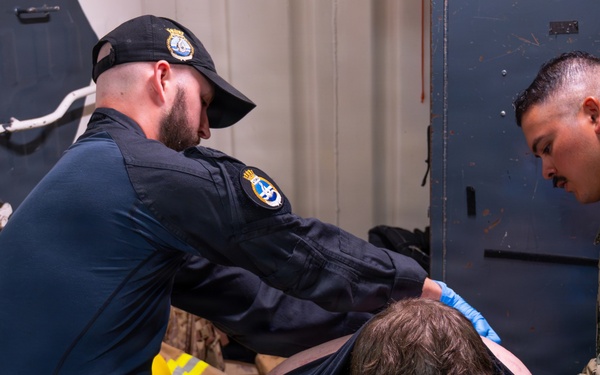 Partner nations participate in Tactical Combat Casualty Care training scenarios during RIMPAC 2026