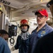 USS Mustin conducts an integrated training team drill