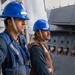 USS Mustin conducts a replenishment-at-sea with USNS Wally Schirra