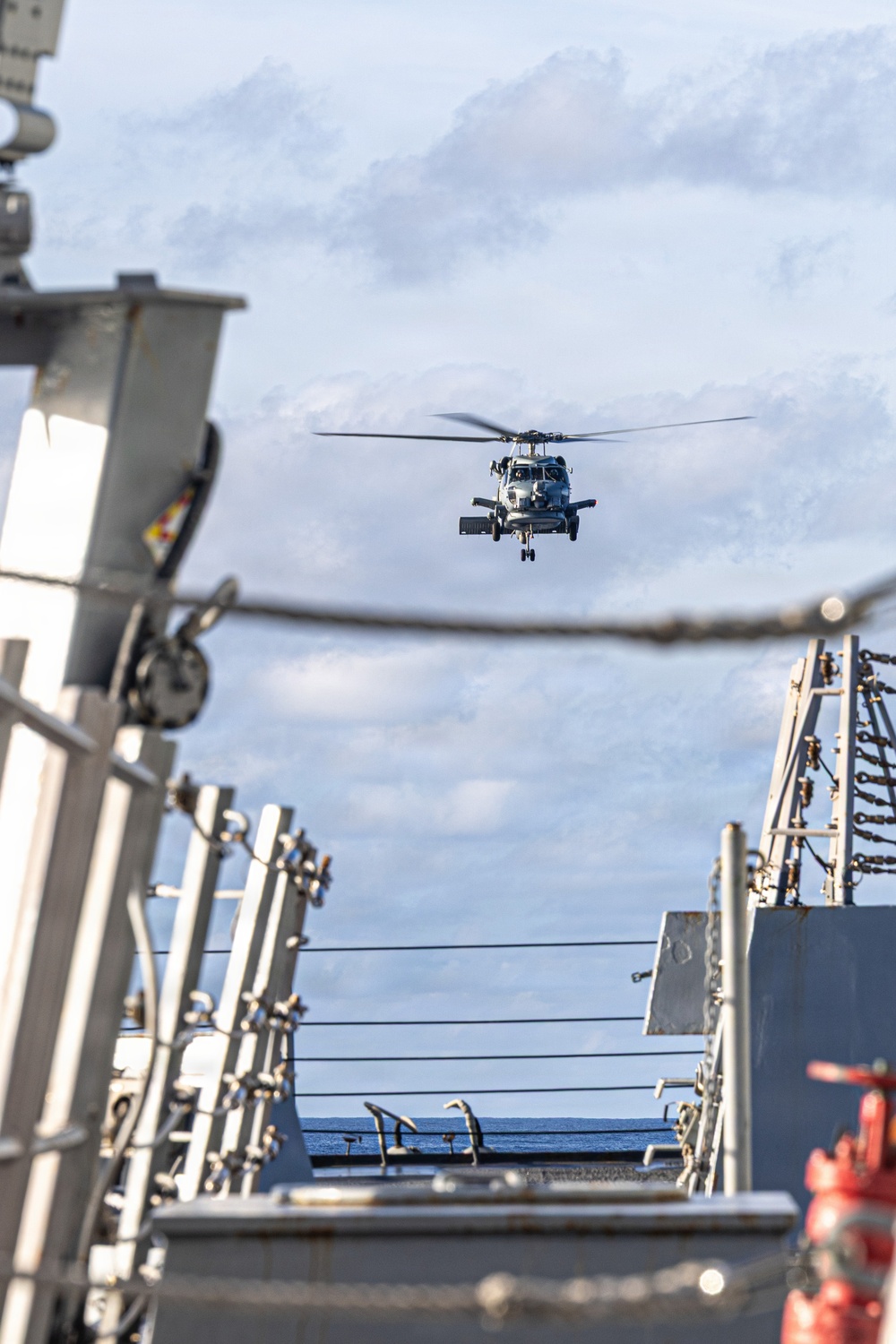 USS Mustin conducts flight operations