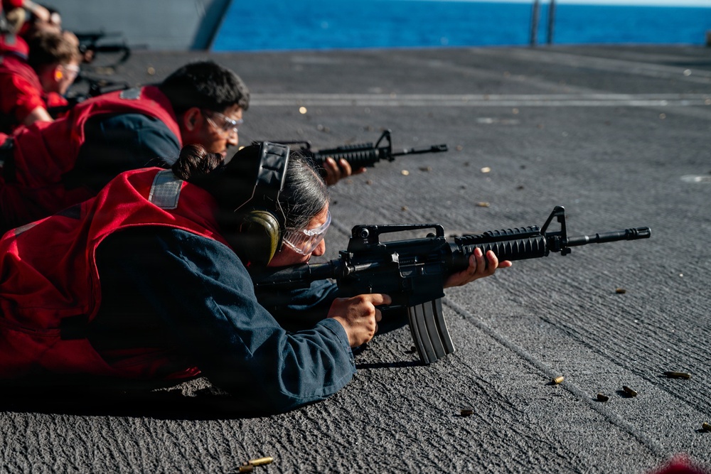 George Washington Conducts Small-Arms Shoot