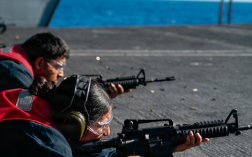 George Washington Conducts Small-Arms Shoot