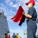 USS Mustin conducts an integrated training team drill