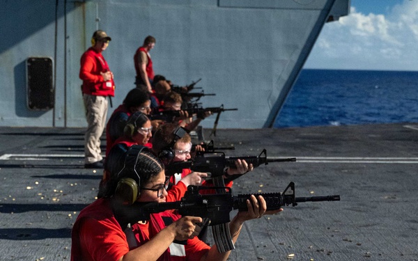 George Washington Conducts Small-Arms Shoot