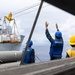 USS Mustin conducts a replenishment-at-sea with USNS Wally Schirra