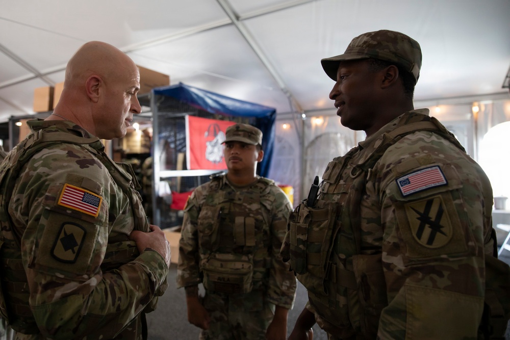 Gen. Stubbs and Command Sgt. Maj. Kendrick visit JTF-DC Guardsmen