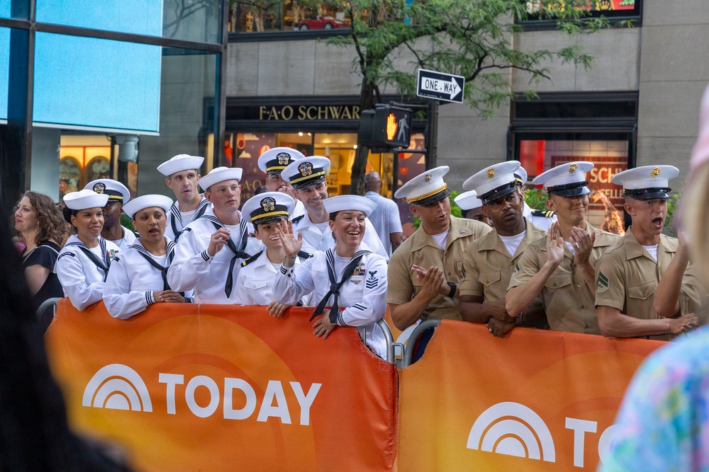 USS Arlington Sailors and Marines at TODAY Show
