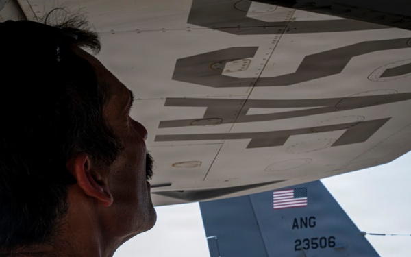 KC-135 supports security operations with F-35 aerial refueling