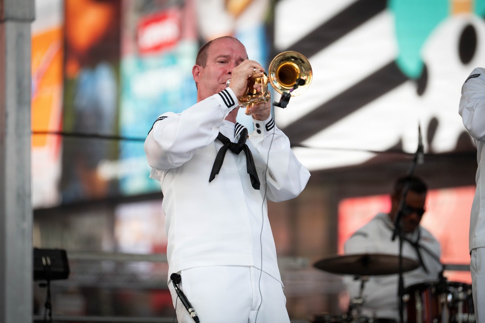 Navy Band Northeast performs at Duffy Square