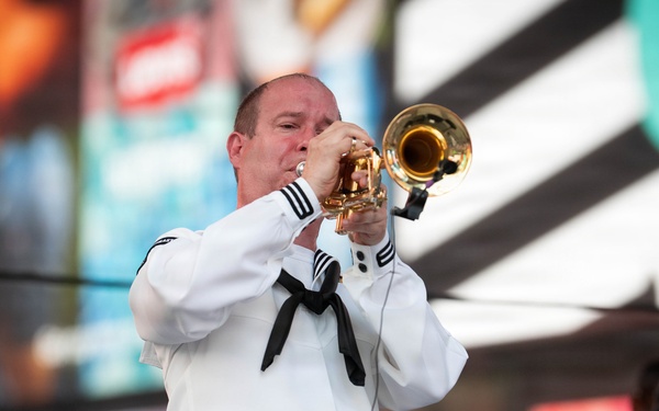 Navy Band Northeast performs at Duffy Square