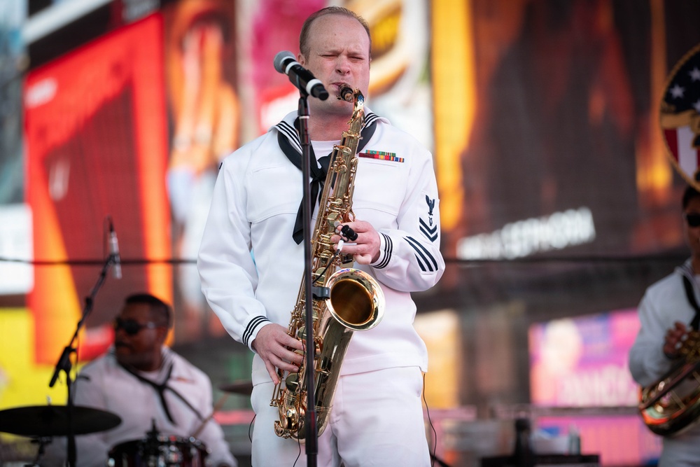 Navy Band Northeast performs at Duffy Square