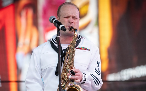 Navy Band Northeast performs at Duffy Square