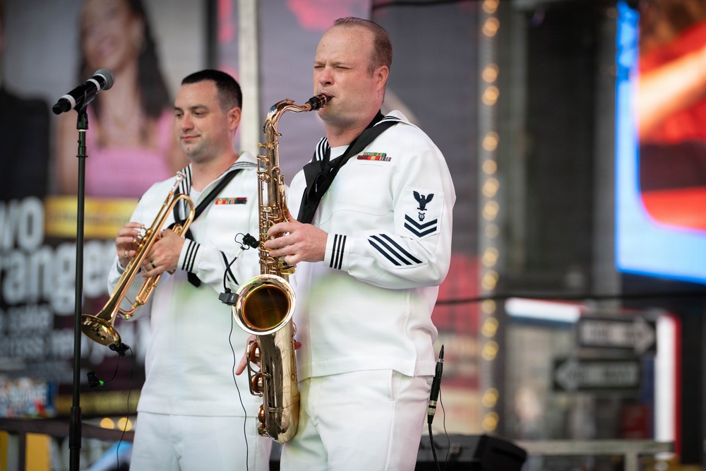 Navy Band Northeast performs at Duffy Square