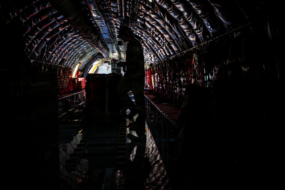 KC-135 supports security operations with F-35 aerial refueling