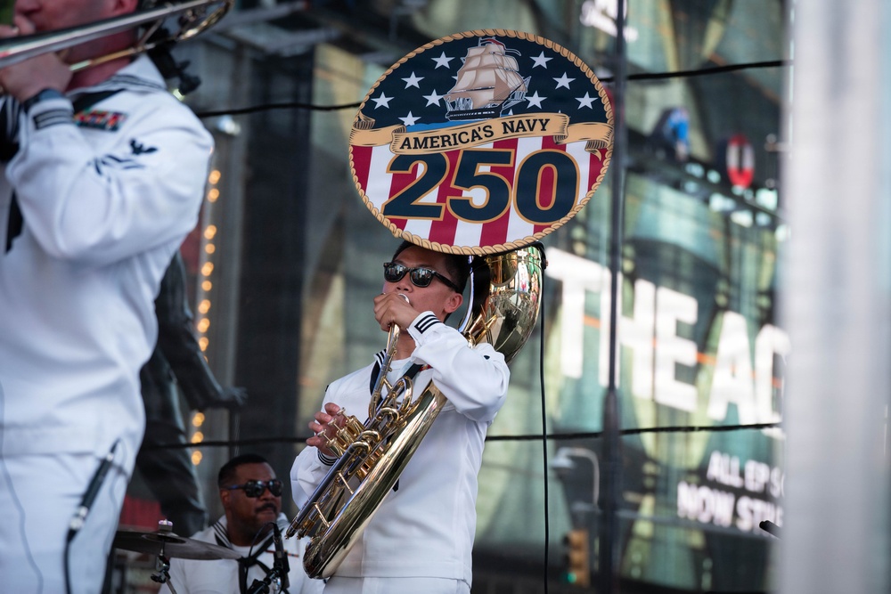 Navy Band Northeast performs at Duffy Square