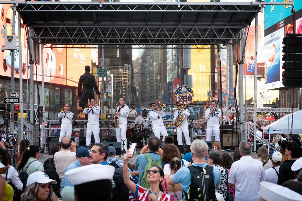 Navy Band Northeast performs at Duffy Square