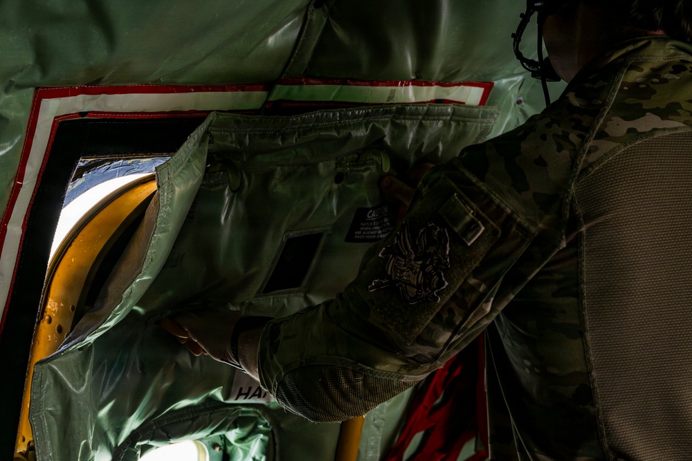 KC-135 supports security operations with F-35 aerial refueling