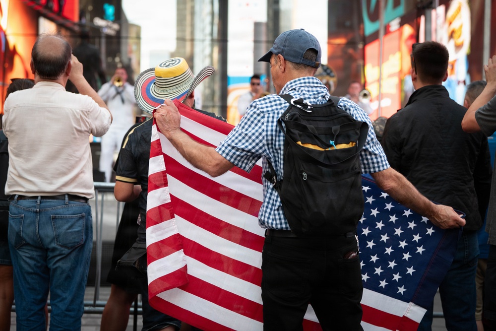 Navy Band Northeast performs at Duffy Square