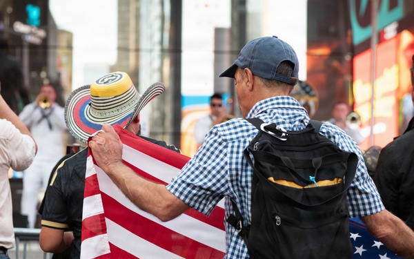 Navy Band Northeast performs at Duffy Square