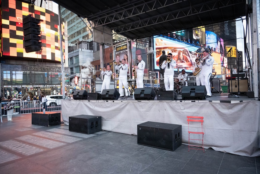 Navy Band Northeast performs at Duffy Square