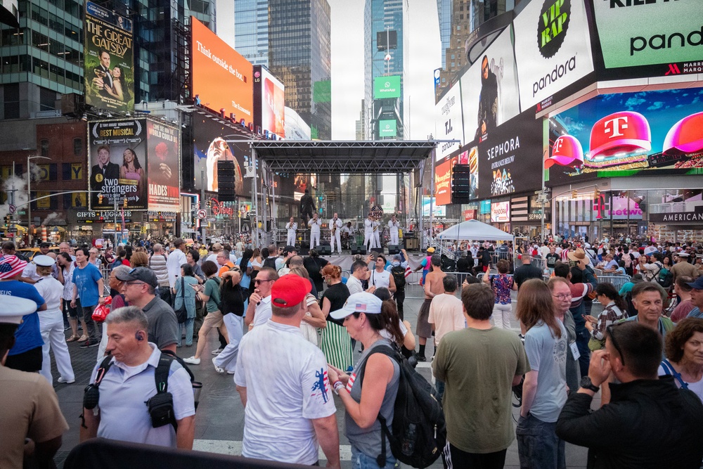 Navy Band Northeast performs at Duffy Square