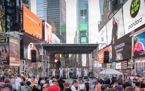 Navy Band Northeast performs at Duffy Square