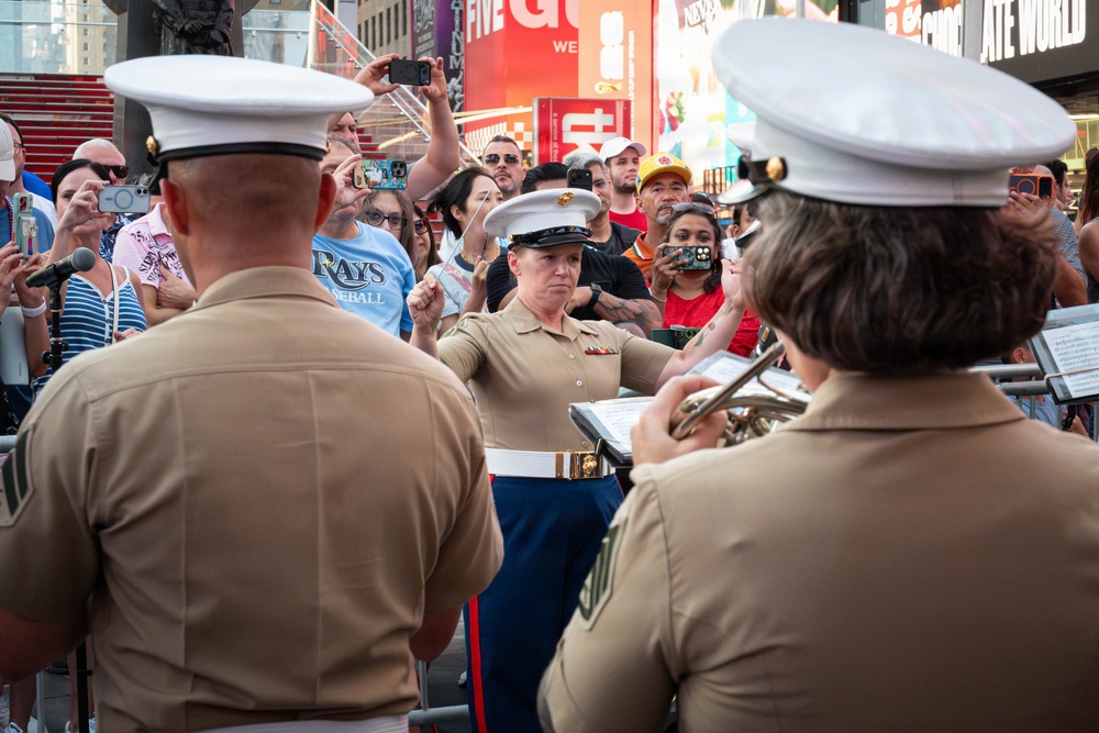 2nd Marine Division Band, performs at Duffy Square