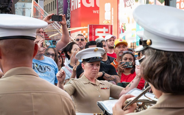 2nd Marine Division Band, performs at Duffy Square