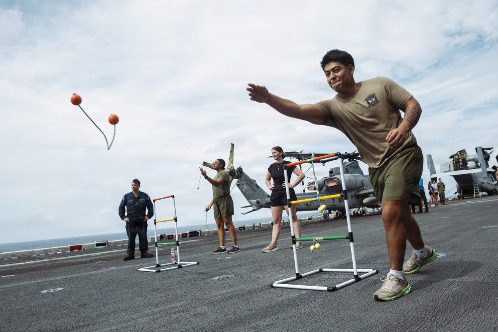 11th MEU Marines, Sailors Conduct Freedom 250 Event Aboard USS Boxer