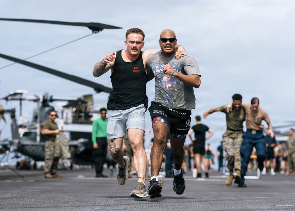 11th MEU Marines, Sailors Conduct Freedom 250 Event Aboard USS Boxer