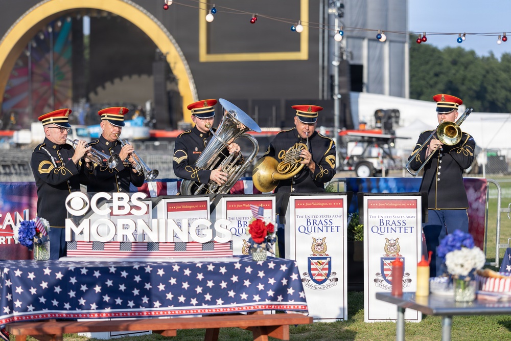 The U.S. Army Brass Quintet performs on CBS Mornings