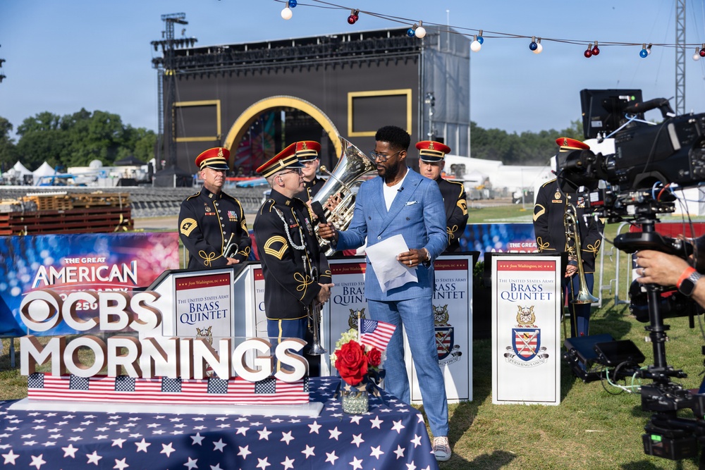 The U.S. Army Brass Quintet performs on CBS Mornings