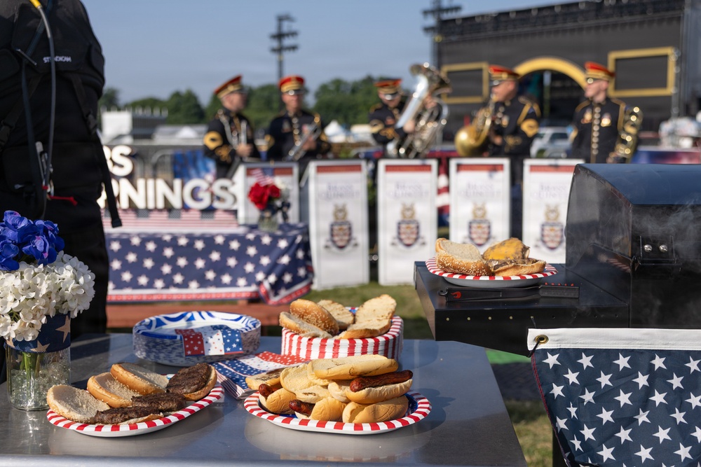 The U.S. Army Brass Quintet performs on CBS Mornings