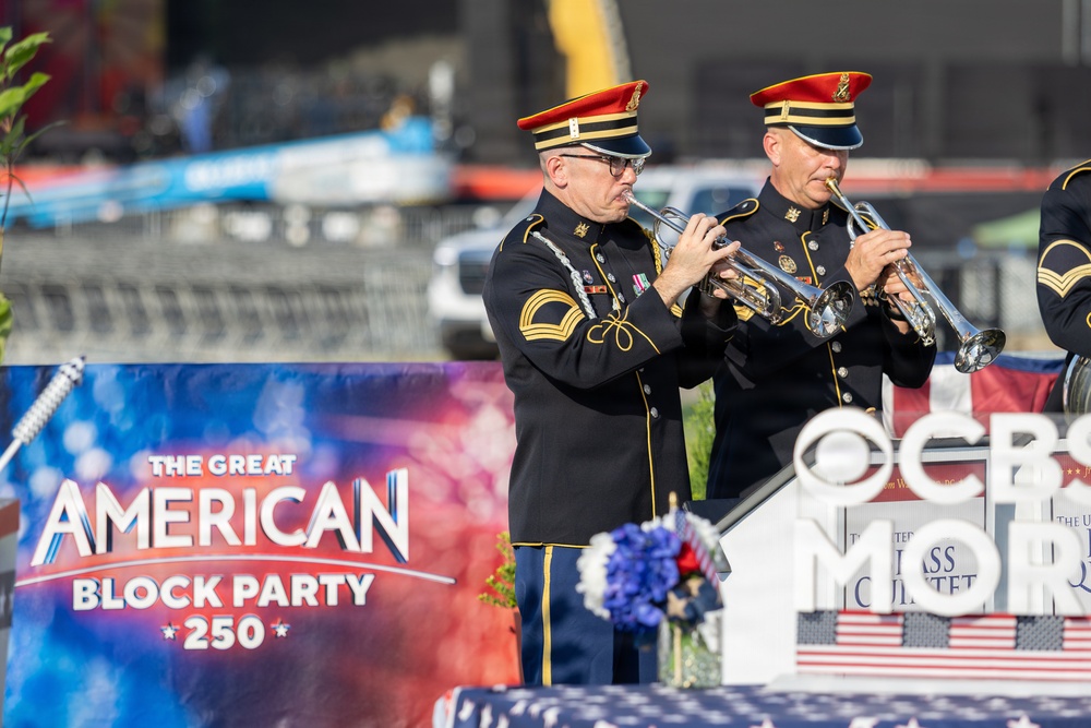 The U.S. Army Brass Quintet performs on CBS Mornings