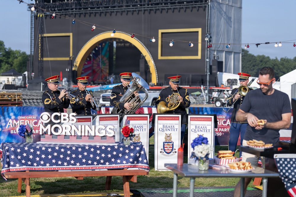 The U.S. Army Brass Quintet performs on CBS Mornings