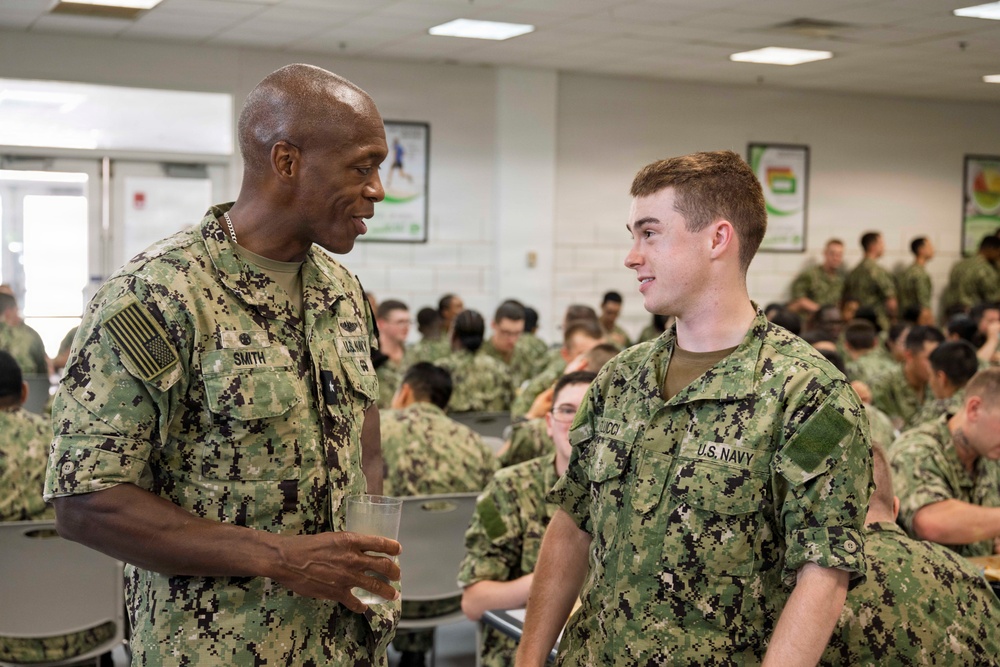 Commander, Submarine Group Two, Visits Navy Recruit Training Command