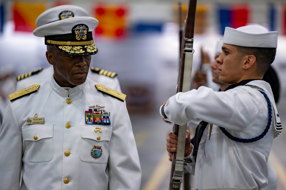 Commander, Submarine Group Two, Visits Navy Recruit Training Command