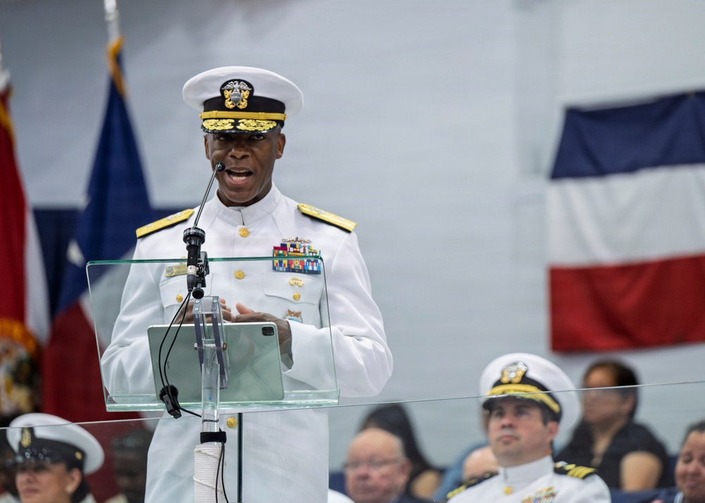 Commander, Submarine Group Two, Visits Navy Recruit Training Command
