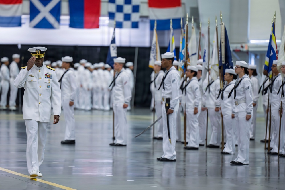 Commander, Submarine Group Two, Visits Navy Recruit Training Command