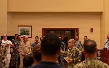 Vice Admiral. Jablon gives RIMPAC PHOTOEX Brief