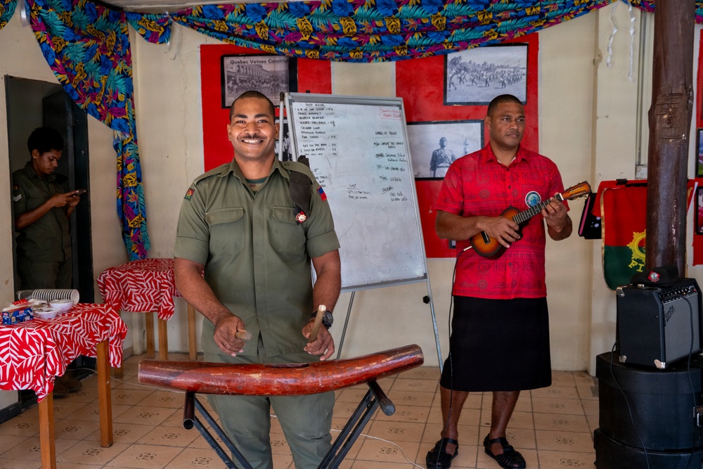 25th Infantry Division Band Visits Queen Elizabeth Barracks with Republic of Fiji Military Forces Band