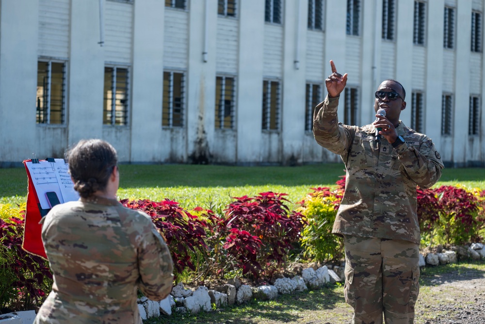 25th Infantry Division Band Visits Queen Elizabeth Barracks with Republic of Fiji Military Forces Band