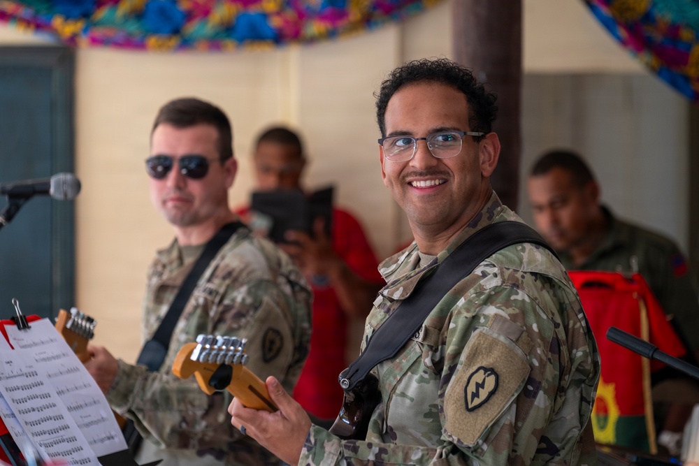 25th Infantry Division Band Visits Queen Elizabeth Barracks with Republic of Fiji Military Forces Band
