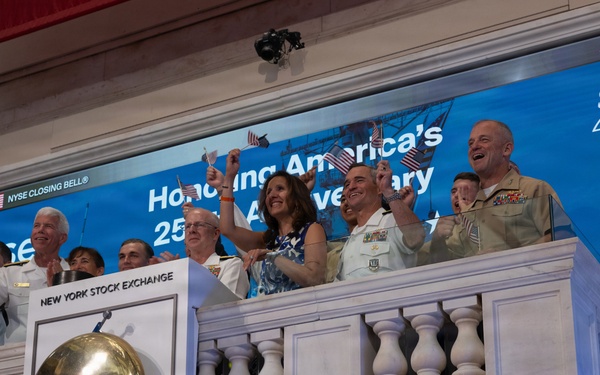 U.S. Service members attend opening Bell Ceremony at New York Stock Exchange