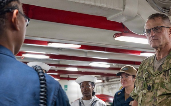 PACOM Senior Enlisted Visit USS Theodore Roosevelt - RIMPAC 2026